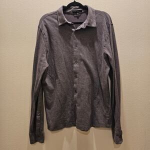 Robert Barakett Spearwood Long Sleeve Button Down Knit Shirt Size XL